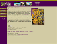 Tablet Screenshot of cedarhillsliving.com